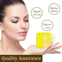 Patchs Hydrocolloïdes Anti-Boutons Marque Blanche Star avec Boîte Miroir Colorée – 32 Unités, Invisibles et Imperméables pour le Visage
