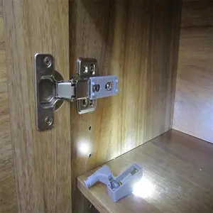 Lâmpada de iluminação inteligente para armários internos, lâmpada LED de cubo com dobradiça, tecnologia ABS de baixa energia para cozinha e casa, 3 LEDs