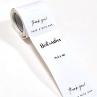 Merci autocollant rouleau logo autocollants impression personnalisée pour boîtes d'emballage