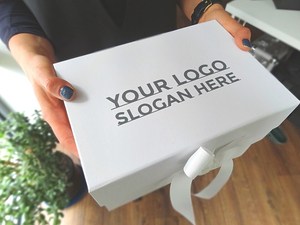 Bán Buôn Biểu Tượng Tùy Chỉnh Cứng Nhắc Cứng Bền Có Thể Gập Lại Handmade Giấy Các Tông Trắng Từ Quà Tặng Bao Bì Hộp Với Ribbon - Product Image 4