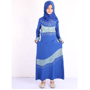 Ramadan Eid Mubarak ragazze bambini Abaya turchia abito musulmano caftano Dubai arabo Hijab vestito Abaya bambini abbigliamento islamico etnico - Product Image 1