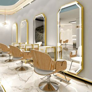 Wall Mounted LED <b>Mirror</b> Station Beauty Salon Vanity <b>Mirror</b> Hairdressing Makeup <b>Mirror</b> with Storage Drawer - Product Image 6