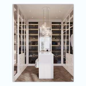 Armoires contemporaines de luxe en mélamine, coiffeuse simple et moderne en bois, armoires françaises en panneaux de particules, fabricant de meubles de chambre à coucher - Product Image 3