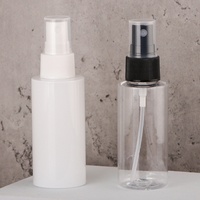 Flacon vide de 50 ml en PET pour échantillon de toner cosmétique, format voyage, avec buse de scellage, impression personnalisée mat et sérigraphiée, design à épaule plate