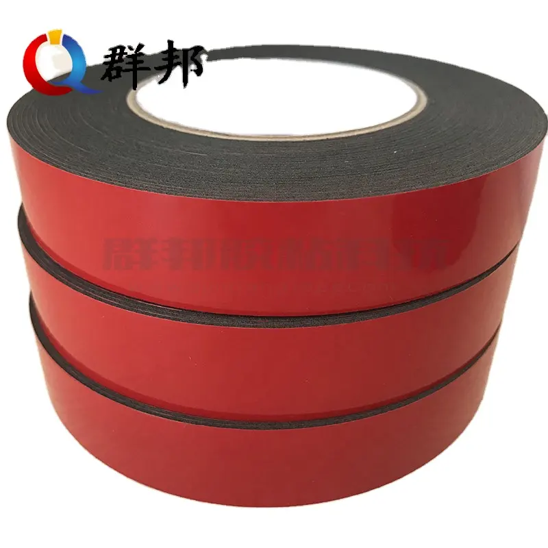 Nastro da imballaggio impermeabile multiuso nastro adesivo biadesivo acrilico pellicola rossa per mascheratura bifacciale in Silicone nero senza stampa