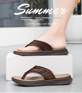 NUOVI Modelli di <span class=keywords><strong>Infradito</strong></span> <span class=keywords><strong>Ortopediche</strong></span> da Uomo Taglia Grande 44 Suola Spessa in Vera Pelle Suola Esterna in EVA Per Tutte le Stagioni Prezzo Basso Fabbrica di Guangzhou - Product Image 2