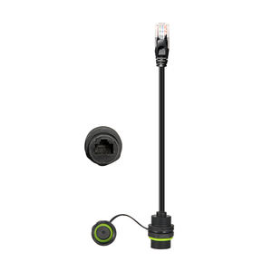 Connecteur RJ45 étanche IP68 CAT6 câble LAN <span class=keywords><strong>Ethernet</strong></span> blindé <span class=keywords><strong>coupleur</strong></span> mâle femelle pour CCTV extérieur industriel - Product Image 2