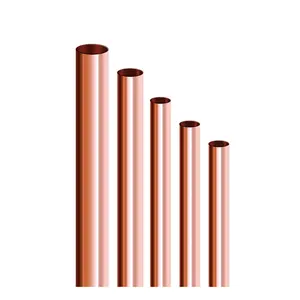 Tubo de cobre 6mm de diâmetro t1 t2 c10100 c10200, tubo de cobre 99.99% polegadas tubulação de cobre