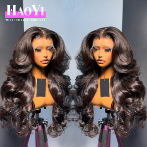 200% Body Wave Wholesale Raw INDIAN Virgin Natural Human Hair Hd <strong>Full</strong> <strong>Lace</strong> Frontal <strong>Wig</strong> Transparent <strong>Lace</strong> Front Human Hair <strong>Wigs</strong> - Product Image 1