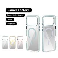 Étui de téléphone portable de haute qualité, luxueux, en TPU+PC, magnétique, antichoc, étanche, logo personnalisé accepté, pour 17 18 Pro 18 Pro Max en stock
