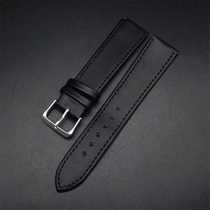 Bracelets de montre en cuir PU populaires en gros pour montre Boucle ardillon noire et marron Design de mode - Product Image 4