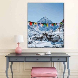 Impression sur toile de la montagne Ama Dablam de l'Himalaya, art mural de <span class=keywords><strong>paysage</strong></span> enneigé pour la décoration de la maison - Product Image 3