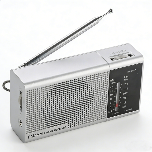 Budget Friendly Portable AM FM Pocket Radio with Telescopic Antenna AA Battery Powered