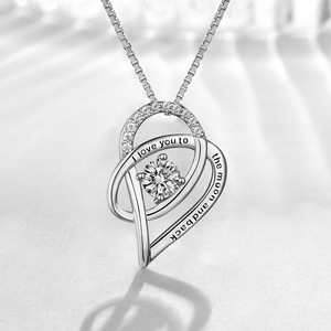 Gold Plated 925 Sterling <strong>Silver</strong> I Love You to the <strong>Moon</strong> and Back Pendant <strong>Necklace</strong> - Product Image 4