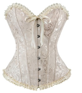 INTIFLOWER BL6848 Sexy Plus Size Black Waist Trainer Breathable Overbust <strong>Corset</strong> <strong>Tops</strong> With <strong>Push</strong> <strong>up</strong> Bra - Product Image 2