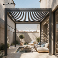 Pergola en aluminium à toit à persiennes personnalisée pour les entrepreneurs en bâtiment et en construction, ombrage imperméable pour jardin extérieur