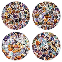 200 nouveaux autocollants graffiti style Halloween mignons, adhésifs imperméables, créatifs, pour décorer ordinateurs portables, réfrigérateurs, tasses