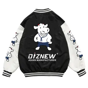 DiZNEW OEM Logo Embroider Style Young Student varsity/letterman jacket Button Front Casual Boy's Jacket