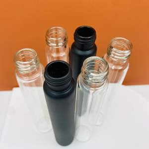 Tube pré-roulé de luxe en verre transparent de 120 mm avec bouchon blanc écologique à visser à l'épreuve des enfants pour graines et produits à fumer - Product Image 2