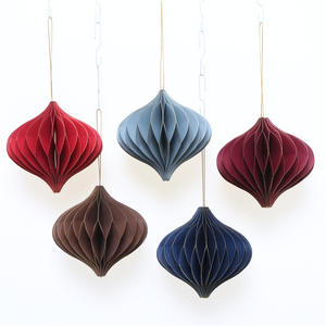 Decorazioni a nido d'ape in carta di personalizzazione 3D per feste pon pon albero di natale festa di nozze decorazioni per le vacanze di casa - Product Image 2