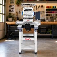 Machine à broder informatisée à tête unique 15 aiguilles, en stock entrepôt US, prête à être expédiée pour la broderie commerciale
