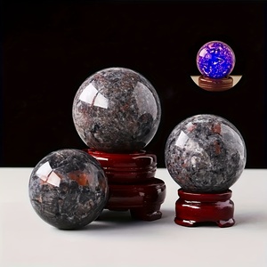 Esfera de Yooperlita de Estilo Bohemio de Alta Calidad al por Mayor, Piedra de Cristal Natural para Decoración del Hogar Única y Regalos Navideños - Product Image 3