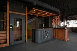 Diseño Interior de Barbería Retro, Decoración de Salón de Hombres Modernos, Fancy Barbershop Furniture Builder, Muebles de Cafetería de Madera - Product Image 3