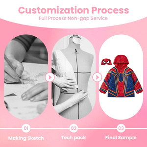 Costume de fête pour garçons avec veste à capuche et masque, imprimé toile, en polyester, pour enfants, inspiré des films et séries télévisées - Product Image 2