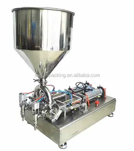 स्टेनलेस स्टील पेस्ट और तरल भराव कॉस्मेटिक शैम्पू क्रीम की बोतल भरने की मशीन