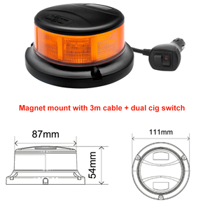 Dẫn ánh sáng nhấp nháy khẩn cấp, hổ phách Cảnh Báo An toàn ánh sáng nhấp nháy với cơ sở từ tính, <span class=keywords><strong>64</strong></span> đèn <span class=keywords><strong>LED</strong></span> siêu sáng đèn hiệu - Product Image 5