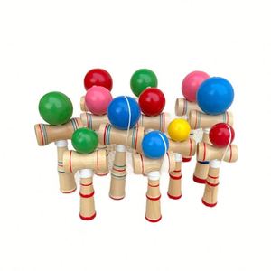 Kendama Tricks Ball, Bola de Madera Japonesa con Diseño de Espada, Juego de Competición para Coordinación Mano-Ojo, Juguete de Entrenamiento para Niños y Adultos - Product Image 1