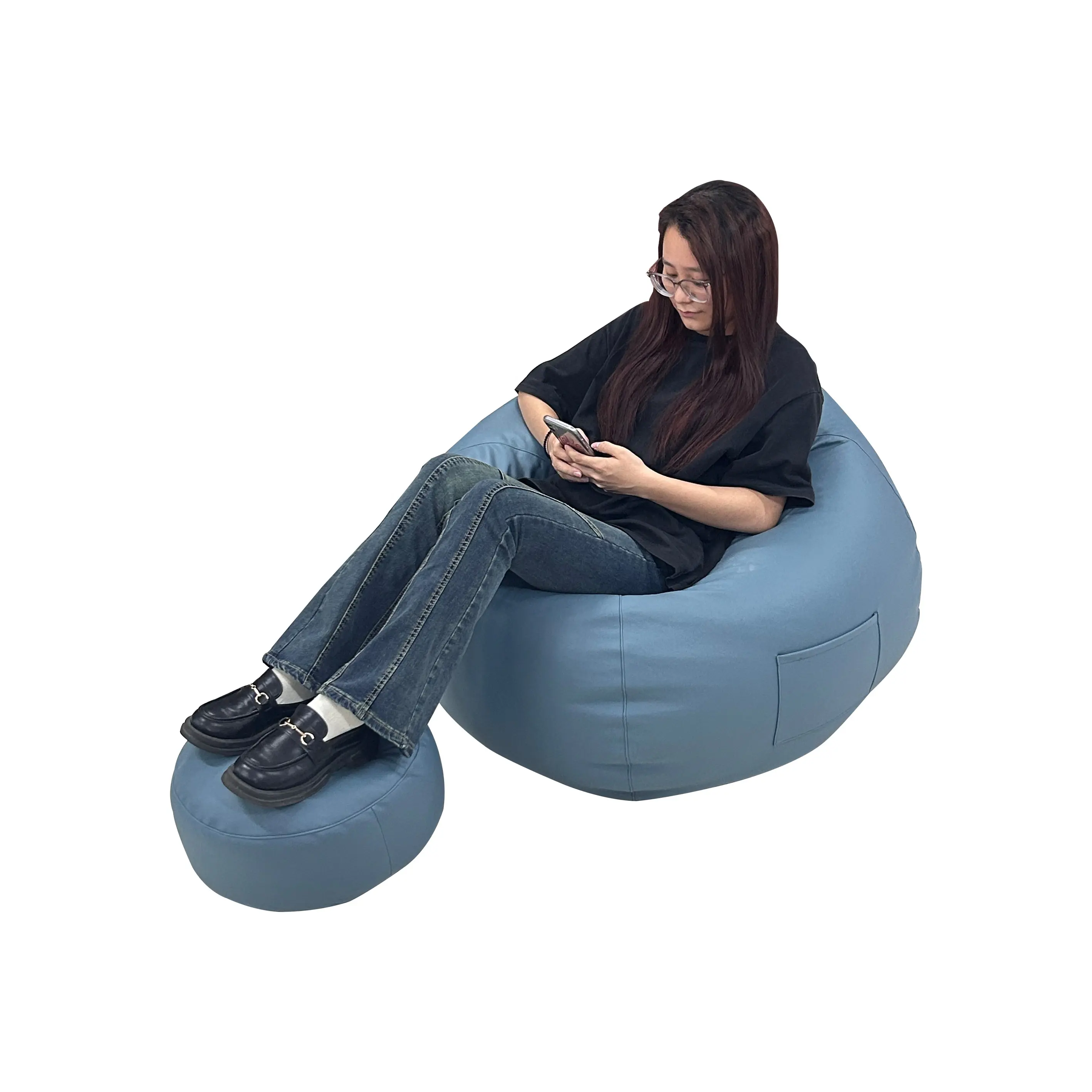 Taille personnalisée canapés paresseux couverture chaises siège pouf pouf bouffée canapé Tatami salon poufs