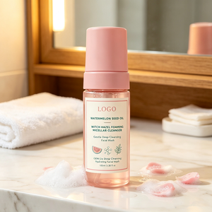 Limpiador <span class=keywords><strong>Micelar</strong></span> Espumoso de Aceite de Semilla de Sandía y Hamamelis de Marca Blanca, Limpieza Profunda Suave e Hidratante, Cuidado Facial Diario - Product Image 5