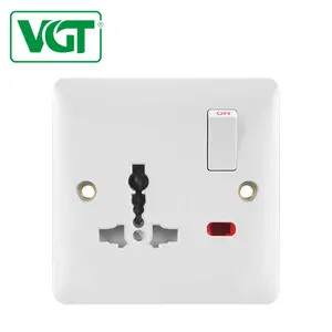 Wenzhou Electrical Bakelite Plate Switch 13A multi socket with neon universal socket wall switch sockets and switches electrical