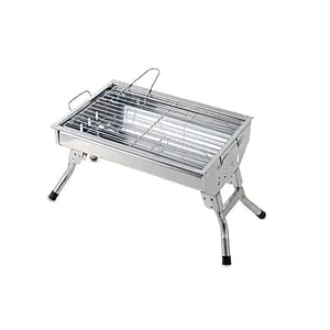 Chinese Leverancier Commerciële Outdoor Camping Draagbare Opvouwbare Roestvrijstalen Houtskool Bbq Grill