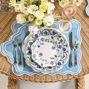 Wholesale 100% Natural Cotton Canvas <b>Table</b> <b>Linen</b> Handmade Napkins Placemat and Wedding Monogram Embroidered <b>Table</b> <b>Cloth</b> - Product Image 5