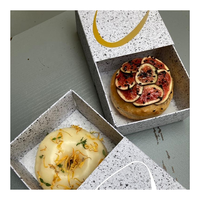 Boîte d'emballage cadeau pliable de qualité alimentaire pour pâtisserie à emporter boîtes à dessert macaron donut en papier ensemble de sacs