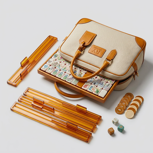 Disponibile Set di Mahjong Americano di Lusso in Acrilico Intagliato, Walk Me Crisloid, Nuovi Prodotti, Portatile per 4 Giocatori, Resistente all'Acqua e Durevole - Product Image 2