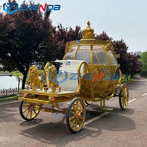 Nouvelle Carrosse de Mariage Électrique de Luxe Dorée, Modèle Princesse Royale, pour Location Commerciale - Product Image 3