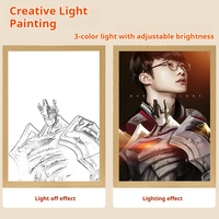 Lampe de personnage d'anime, boîte lumineuse de dessin animé, lampe RGB d'anime, lampe à illusion 3D, alimentée par USB