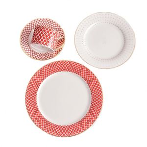 Minimalist Durable Eco-Friendly Heat-resistant Irregular White <b>Ceramic</b> Porcelain Dinnerware 10 Inch Salad Beef Serving <b>Plate</b> - Product Image 1