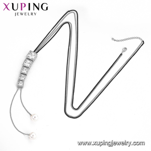 Xuping-suéter largo con perlas cuadradas <span class=keywords><strong>multicolor</strong></span> para mujer, diseño popular a la moda, cadena larga, collar, 01120 - Product Image 3