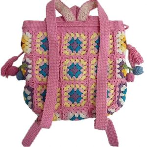 Sacs à bandoulière en crochet pour femmes, sac Granny Square, sacs à main tricotés, sacs de plage d'été faits à la main - Product Image 5