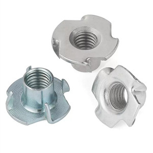 Écrou à quatre griffes métrique <span class=keywords><strong>M6</strong></span> écrou à baril Écrous en T à dents aveugles Té de meubles Écrou à insertion filetée M5 - Product Image 2