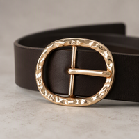 Boucles de ceinture pour hommes d'affaires, logo gravé sur mesure, alliage de zinc, métal résistant à la rouille, anti-rayures, pour ceinture en cuir