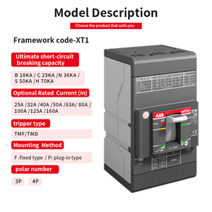 Interruptor Automático en Caja Moldeada A-BB Original Tmax XT1N160 TMD 32A 3P MCCB, Disparo Térmico Magnético PHR/<span class=keywords><strong>VR</strong></span>, Industrial - Product Image 3