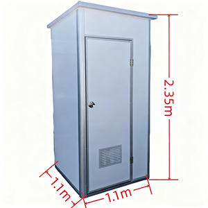 Cabina de ducha móvil individual moderna, bloque de baño exterior, ducha prefabricada, ducha portátil para obra de construcción - Product Image 1