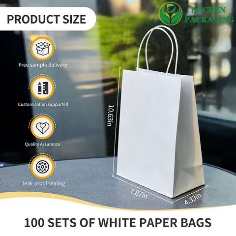 Ropa Bolsas de papel con manijas Boutique