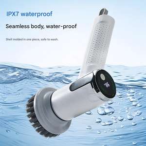 Cepillo de Limpieza Eléctrico Recargable de Mano Q2 - Alto Torque, Multifuncional, Limpiador Profundo de Cocina, Cabezal de Cepillo de Nailon, Plástico - Product Image 4