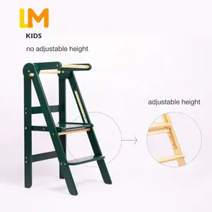 LM KIDS montessori furniture woodw kitchen helper step stool for kids